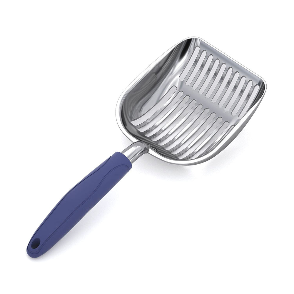 WePet cazo para arena de gatos con aluminio azul, fácil de limpiar