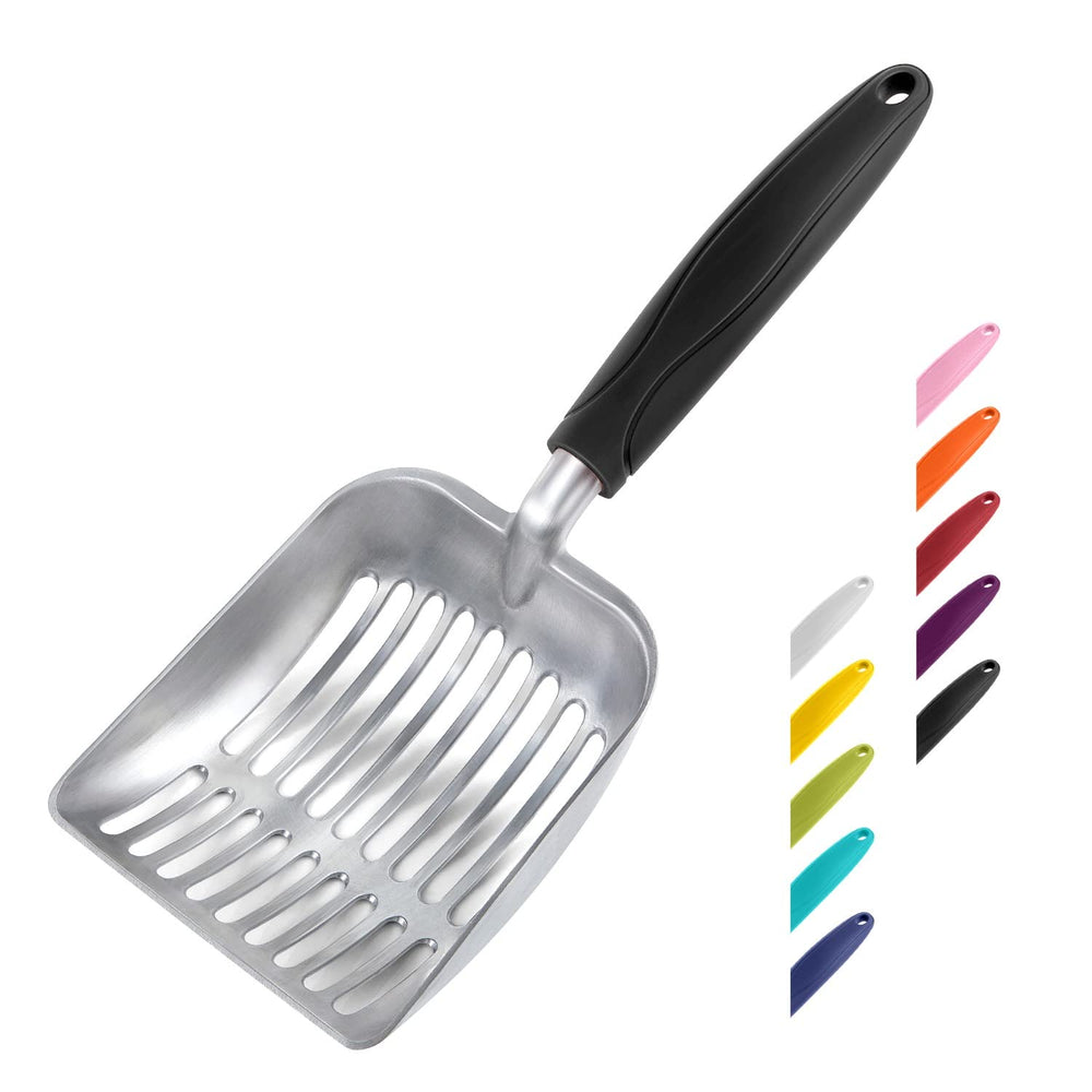 WePet cuchara de arena de aluminio, cuerpo compacto para una limpieza rápida de la caja.
