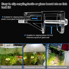 Weramics clips tapa para acuario, soportan vidrio o acrílico para evitar saltos de peces