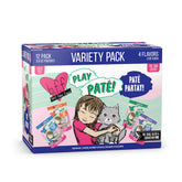 Weruva B.F.F. Play Paté Partay, bolsa de 3oz abierta, textura cremosa para gatos