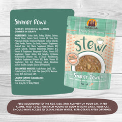 Weruva Classic Cat Stews trozos minuciosos en salsa, textura atractiva para masticar.