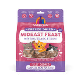 Weruva Gatos Mideast Feast Liofilizado: tilapia y otros pescados para una proteína de calidad.