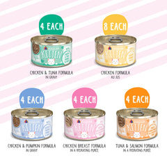 Weruva Kitten variedad latas 3 onzas, ingredientes de calidad para energía diaria y desarrollo.