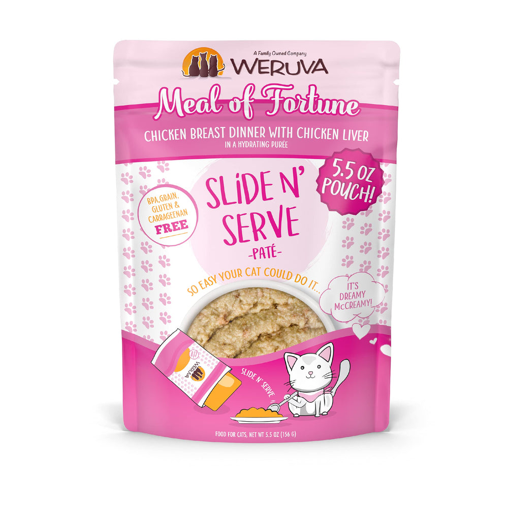 Paté Weruva macro de pollo e hígado en bolsa, porción práctica para gatos
