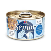 Weruva Senior con pollo y atún en salsa en lata de 3 onzas, opción sabrosa para senior.