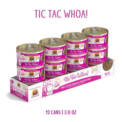 Weruva Tic Tac Whoa pate cremosa, ingredientes naturales para una experiencia agradable.