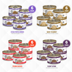 Lata 3oz Pato Pekín de Weruva TruLuxe TruTurf para variedad de sabores.