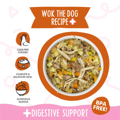 Weruva Wok The Dog Plus Digestive Support, textura en salsa sabrosa para perros.