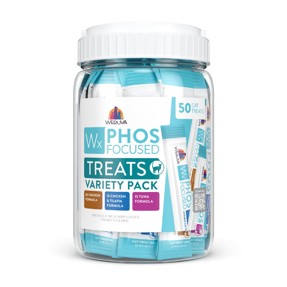 Weruva Wx Phos Focused, paquete de 50 tubos listo para premiar