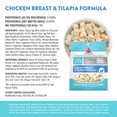 Tilapia y clara de huevo aportando nutrientes naturales en Weruva