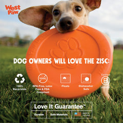 West Paw Zogoflex Zisc disco volador con vuelo estable para perros activos.