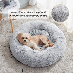 Western Home WH cama redonda de 27 pulgadas para mascotas, refugio acogedor