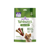 Whimzees Brushzees, paquete dental para perro, promueve limpieza dental durante la masticación.