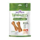 Whimzees Wellness Ricebone en empaque práctico para guardar y alimentar.