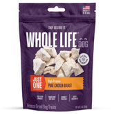 Just One pollo liofilizado de Whole Life Pet, empaque compacto para viaje.