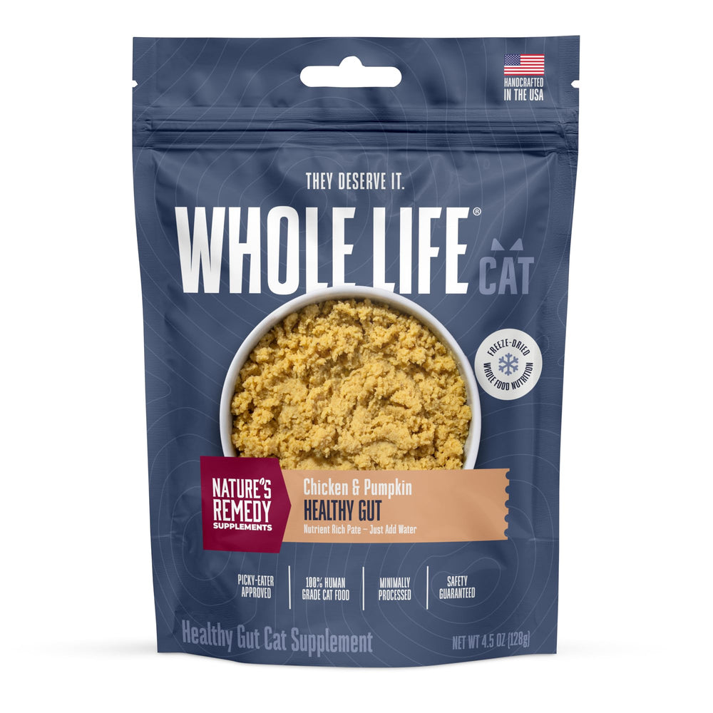 Whole Life Pet suplemento digestivo para gatos, sabor agradable y mejora la digestión.