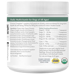 Wholistic Pet Organics Canine Complete con probióticos y calabaza para digestión suave