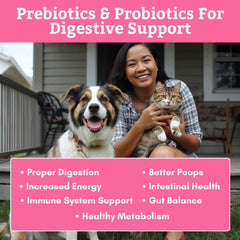 Wholistic Pet Organics WholeBiotics, ingredientes-sin-sinteticos, nutrición natural para perros y gatos.