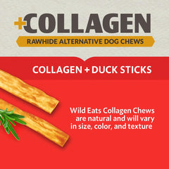 Wild Eats Collagen Salmon Sticks para perros, textura cercana y color natural.