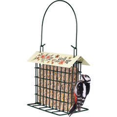 Wild Wings jaula suet decorativa negra, ideal para decorar y atraer aves.
