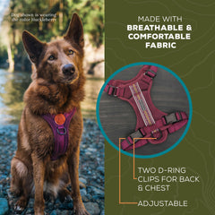 Wilderdog arnés con ajuste en cuello y hombros para un calce cómodo.