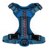 Arnés Wilderdog ligero azul pacífico para paseos cómodos.