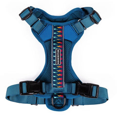 Arnés Wilderdog ligero azul pacífico para paseos cómodos.