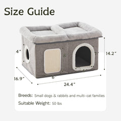 Cama-cueva WINDRACING para gatos, tapizado suave y espacio vertical.