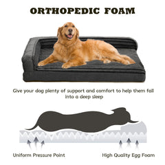 WINDRACING cama para perro mediana con apoyo para cabeza y cuello.