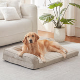 Cama ortopédica WINDRACING para perros grandes, vista frontal, soporte estable.