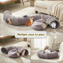 Windracing tunel-gato-grande-dona, diseño en forma de dona para explorar y jugar.