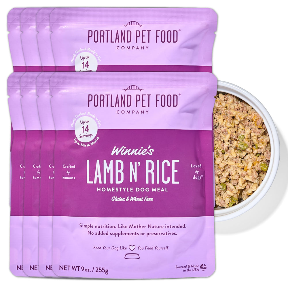 Winnie's Cordero y Arroz: empaque para microondas para servir comida húmeda rápidamente
