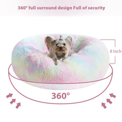 Donut de peluche WNPETHOME, superficie de pelo artificial cálido y suave