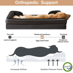Cama WNPETHOME con tacto felpa rosado, suave y calmante para perros.