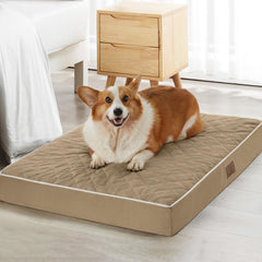 WNPETHOME cama para perro grande con superficie de terciopelo suave para descanso cálido.