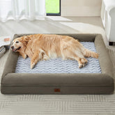 Cama para perros WNPETHOME XXXL con funda de terciopelo suave para descanso cómodo.