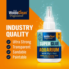 WoldoClean adhesivo para acuario fijando plantas con secado rápido