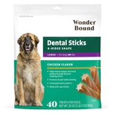 Wonder Bound bâtonnets dentaires poulet en emballage, idéal pour chien de grande taille