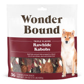 Wonder Bound brochettes peau de boeuf saveur triple, friandise durable idéale pour l’entraînement
