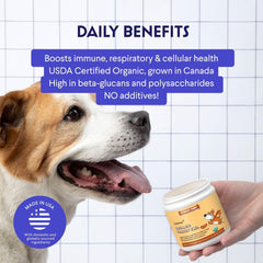 Wonder Paws hongo cola de pavo para perros, adición a la dieta; podría mejorar la experiencia de alimentación.