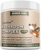 Wonder Paws polvo de hongos para perros, apoyo inmunitario diario