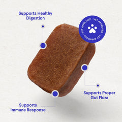 Wonder Paws Probiotics prebióticos FOS, favorecen el crecimiento de microbios beneficiosos.