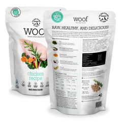 Trozos deshidratados de pollo WOOF, crujientes y premio sabroso
