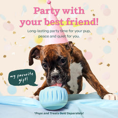 WOOF Party Pupsicle en acción para llenado fácil y juego prolongado.