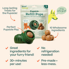 WOOF Pupsicle Refill Pops snacks listos para llevar sin necesidad de refrigeración
