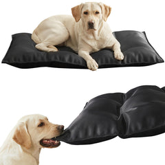 WooPetty cama para perro en jaula resistente, ideal para mordedores agresivos.