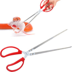 Pinzas WORFACE de 15 pulgadas con curva para un agarre seguro al alimentar serpientes.