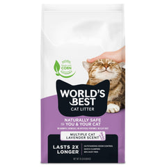 World's Best Cat Litter: bolsa-15-libras para duración prolongada y conveniencia.