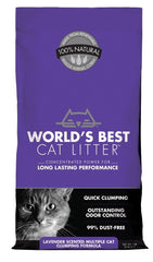 World's Best Cat Litter grumos rápidos lavanda para facilitar la limpieza