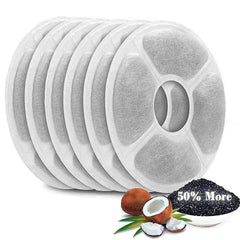 WWVVPET filtros con carbono de coco para agua de gatos, sabor más fresco
